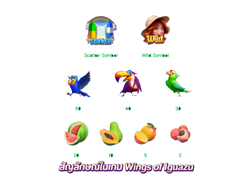 สัญลักษณ์ในเกม Wings of Iguazu